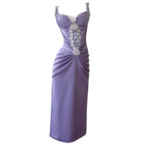 Bonnyshow  New Item Fashion Lace Patchwork Sleeveless Women's Dress A-line Tight Waist Female Party Dresses New Tide