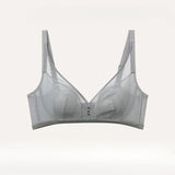 Bonnyshow Summer Super Thin Bra Mesh Sexy Push Up Bra No Steel Ring Modal Cotton Rabbit Ear Fixed Cup Plus Size Minimizer Bras For Women