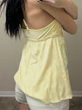 Bonnyshow  Fashion Floral Prints Sweet Ruched Women Camisole Tops Summer Chic Design V-Neck Blouses