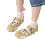 Bonnyshow  New Women Flat Marie Janes Shoes Designer Sandals Casual Loafers Woman SneakersSummer Shallow Trend Dress Sandalias Mujer