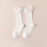 Bonnyshow Lolita Ruffle Socks for Women Japanese Sweet Bow Girls Princess Sock Cute Summer Black White Harajuku Socks