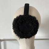 Bonnyshow Korea Women's Wool Warm Earmuffs Solid Plush Outdoor Skiing Cycling Windproof Cold Ear Muffs Women Anti-freezing Earmuffs Winter