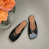 Bonnyshow  Flats Slippers Women Open Toe Sandals Summer Flip Flops Casual Shoes 2025 Trend Dress Party Shoes Woman Slides Designer