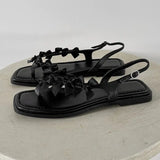 Bonnyshow  Bow Flats Women Clip Toe Sandals Brand Designer Shoes Woman Fashion Slides Summer New Elegant Casual Flip Flops Zapatos Mujer