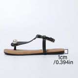 Bonnyshow  The New Summer Sandals Women Fashion Casual Beach Outdoor Flip Flop Sandals Metal Decoration Ladies Flat Shoes Plus Size
