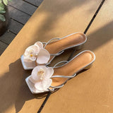 Bonnyshow  Sandals Decorations Flower Shoe Accessories Vacation Style Removable Butterfly Orchid Shoes Charms DIY Shoe Buckle Clogs Buckle