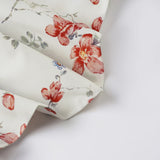 Bonnyshow  Fashion Bandage Skinny Floral Prints Women Camisole Tops Square Neck Sweet Backless Blouses
