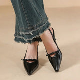 Bonnyshow  Summer High Heel Women Sandals Fashion Butterfly-knot Dress Singbacks Pumps Elegant Party Wedding Female Shoes