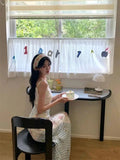 Bonnyshow  Summer Women Long Dress Sleeveless Patchwork Floral Gingham Spaghetti Strap Elegant Slim Maxi Dress Casual Vacation Beachwear