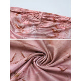 Bonnyshow Sexy 2 Piece Print Tube Crop Top And Irregular Long Skirt Sets Y2k Clothing Women Summer Vacation Outfits 2024