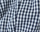 Bonnyshow  plaid shirt women sleeveless V-neck buttons down chic shirt cotton spring summer tops
