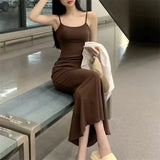 Bonnyshow Woman Spring Summer Style Bodycon Dress Female Sexy Spaghetti Strap Sheath Dress