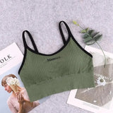 Bonnyshow New Sports Bra For Women Gym Sexy Crop Top Bra Women Cotton Underwear Soft Comfort Tube Tops Female Brassiere Tops For Girls