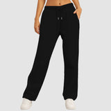 Bonnyshow Wide Leg Pants For Women’S Fleece Lined Sweatpants Straight Pants Bottom All-Math Plain Fitness Joggers Pants Travel Basic