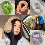Bonnyshow Solid Plush Earmuffs Korean Outdoor Cycling Cold Proof Y2k Fluffy Ear Muffs Ear Protection Winter Headphones Ear Warmerss ladies