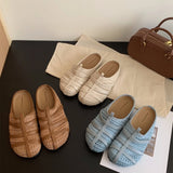 Bonnyshow  Retro Fashion Sandals Summer Outdoor Wear Soft Sole Versatile Lady Beach Shoes Hollow Breathable New Woven Comfort Women Sandals