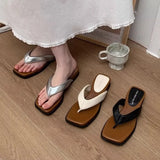 Bonnyshow  Retro Style Summer Women Fashion Clip Toe Slippers Casual Comfort Wedges Heel Beach Vacation Slides Shoes