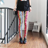 Bonnyshow New Spring Fashion Leggings Sexy Casual Colorful Leg Warmer Fit Most Sizes Leggins Pants Trousers Women's Leggings