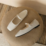 Bonnyshow  Spring new soft leather ladies shoes Retro Elegant Mary Jane footwear Casual versatile single shoe Women's fashion comfort shoes