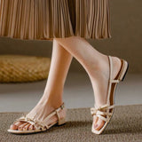 Bonnyshow  Summer Gladiator Women Sandals Casual Open Toe Red Patent Leather Shoes Ladies Elegant Flats Sandalias