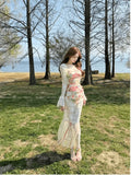 Bonnyshow  New French Style Sweet Style Set Summer Women's Royal Sister Romantic Lace Fishbone Corset  Half Skirt Trendy Suit