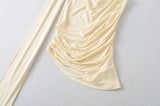 Bonnyshow  5 color 2025 Summer Halter Collar Bandage Camis Women Single Shoulder Irregular Short Tank Tops Backless Sexy Slim Crop Top Tees
