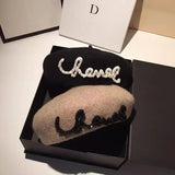 Bonnyshow New Letter Pearl Angora Fur Beret for Women Lady Winter Hat Artist French Painter Cap Female Warm Vintage Pumpkin Hats