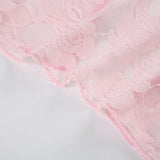 Bonnyshow  Lace Sheer A-Line Ruffle Mini Skirt Set For Women Halter Tie Backless Tank Top Short Skirt Sexy Vacation Two-Piece Outfit