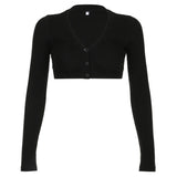 Bonnyshow   Women Knit Long Sleeve Black Bolero Cardigan Ladies Fall Clothes Knit Wear Shrug Sweater