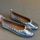 Bonnyshow  Fashion Shallow Women Ballet Flats Shoes Casual Female Slip On Footwear Designer Shallow Women Comfort Soft Sole Flats Shoes