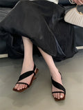 Bonnyshow  Women Sandals Designer Wedges Heels Shoes Summer Fashion Square Open Toe Party Dress Zapatos De Mujer
