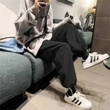 Bonnyshow Harajuku Corduroy Wide Leg Pants Women Solid High Waist Casual Sweatpants Vintage Korean Loose All Match Straight Trousers New
