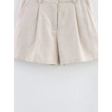 Bonnyshow  Versatile Loose High Waisted Casual Shorts Women 2025 Summer pantalones cortos