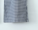 Bonnyshow  plaid shirt women sleeveless V-neck buttons down chic shirt cotton spring summer tops