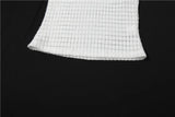 Bonnyshow  Elegant Sequined Patchwork 3 Piece Set Women Basic Scarf+Square Collar Tank Tops+Ruched Long Skirt Matching Trend Suits