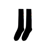 Bonnyshow Y2K Love Heart Stockings for Girls Korean Cotton Knee High Long Sock Women Japanese JK Black White Long Socks