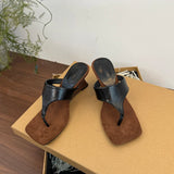 Bonnyshow  Designer Summer Clip Toe Women Slippers Fashion Strange Style Dress Shoes Ladies Outdoor Concise Sandalias ·