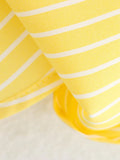 Bonnyshow  Women Oversize Yellow Striped Shirt Front Patch Pocket Long Sleeve Lapel Collar Streetwear Blouse Loose Lady Shirts