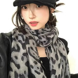 Bonnyshow Leopard Scarf Y2k Vintage American Hottie Silk Scarf Shawl Women's Scarf Beach Shawl Sunburn Prevention Coldproof  Accessories