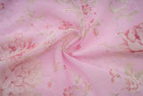 Bonnyshow  Romantic Floral Print Maxi Dress Ruffle Trim Lace Detail Tiered Long Pretty Pink For Women Sleeveless Summer TH9769