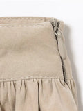 Bonnyshow  Solid Color Sexy Mini Skirt Women Summer New Zipper Mid Waist Chic Simple A-line Faldas Streetwear Fashion Casual Short Skirts