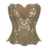 Bonnyshow  Sexy Embroidery Hollow Out Women Vest Print Sleeveless Backless Bandage Pleated Female Top 2025 Summer Fashion Lady Streetwear