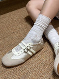 Bonnyshow  Flats Women's Sports Shoes Fashion Sneakers Casual Shallow Loafers Shoes 2025 Summer Walking Ballet Trend Sneakers Women