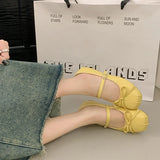 Bonnyshow  Designer Spring Women Mary Jane Shoes Fashion Square Toe Ladies Comfort Soft Sole Flats Women's Comfort Ballerinas Shoes