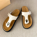 Bonnyshow  Summer Women Cork Slippers Outdoor Flip Flops Sandals Slippers Women Couple Beach Sandals for Women Shoes for Women