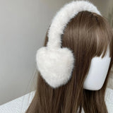 Bonnyshow Star Fluffy Ear Muffs Earplugs Cold Protection Woman Ear Cover Solid Plush Earmuffs Warm Headphones Girl Accessories Gifts