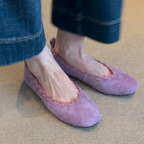 Bonnyshow  Fashion Shallow Women Ballet Flats Shoes Casual Female Slip On Footwear Designer Shallow Women Comfort Soft Sole Flats Shoes