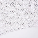 Bonnyshow  Shirred Slim Waist Top Summer Sexy Translucent Turtleneck Mesh T-shirt Polka Dot Printed Short Sleeve Tops Streetwear