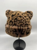 Bonnyshow Korean Winter Imitation Fur Bucket Hat For Women Fashion Leopard Print Fisherman Hats Thichen Warm Plush Outdoor Cute Basin Cap