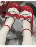 Bonnyshow  Original Lolita Style Round Head Low Heel Bow Mary Jane Shoes Elegant Casual 2025 New Spring and Autumn Women's Pumps